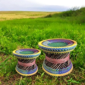 Multifunctional Eco-Friendly Decorative Natural Rope Woven Wood Farmhouse Home <b>Stool</b> <b>Ottoman</b> Space Saving Apartment Living Park - Product Image 5