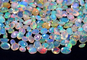 Opale de feu Welo d'Éthiopie naturelle blanche ovale à facettes 5x7mm, pierre précieuse en vrac, prix de gros - Product Image 6