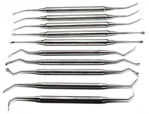 Instrumentos Quirúrgicos Dentales Manuales de Diseño Superior, Curetas Gracey, Set de Raspadores Hu-Friedy Sickle, 10 Instrumentos - Product Image 4