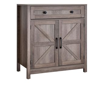 Mobile Bar Caffè Stile Rustico con 2 Ante Scorrevoli, Credenza Buffet per Casa, Tavolo Bar Caffè con Cassetti - Product Image 1