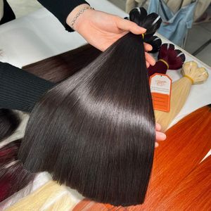 Extensions de cheveux humains vietnamiens noirs naturels lisses comme des baguettes, prêts à être expédiés, qualité 12A, cheveux vierges bruts - Product Image 2