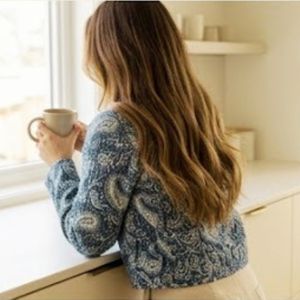 Ethically Made Cotton <b>Ladies</b> Bomber Varsity <b>Jacket</b> Quilted Winter Coat with Beautiful Kalka Paisley Print Short Length XL Size - Product Image 3