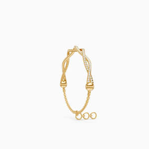 JEWELLERY PLANET Pulsera Unisex con Diamante Cultivado en Laboratorio de 0.28 Ct, Certificado IGI, con Pavé Móvil, Oro Sólido de 9k, Bañado en Rodio, para Fiesta - Product Image 3