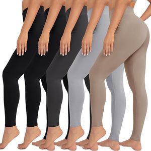 New Arrival Active Comfort High Waisted Full Length <b>Leggings</b> SpandexPolyester Knitted Fabric Breathable Soft Slim Athletic Fit - Product Image 1