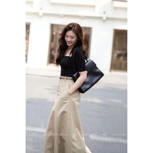 Women Slim Fit Square Neck Ribbed Short Sleeve Solid Summer Knitted Casual Streetwear T-<b>Shirt</b> [A8118] - Product Image 6