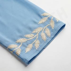 ชุดอาบายะห์อิสลามสำหรับผู้หญิงไซส์ใหญ่ ผ้าคุณภาพสูง ตัดเย็บตามสั่ง พร้อมเครื่องประดับเสื้อผ้ามุสลิมแบบดั้งเดิม คุณภาพสูง สีตามสั่ง - Product Image 5