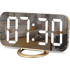 Modern LED Desk <b>Clock</b> Large Display Digital Alarm Dual USB Charger Ports 3 Level Brightness 12/24H-Elegant Electronic <b>Clock</b> - Product Image 1