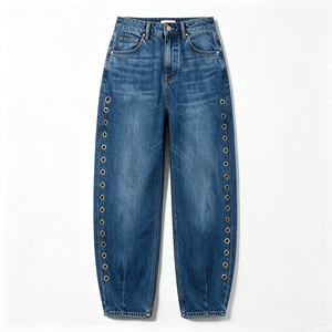 Jeans Mom para Mujer al por Mayor, Lavado Vintage, Marca Privada para Marcas de Ropa Casual, Tallas S-XL, Directo de Fábrica - Product Image 6