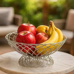 Panier de rangement en métal à mailles larges, grande capacité, organisateur pour étagère de cuisine - Product Image 4