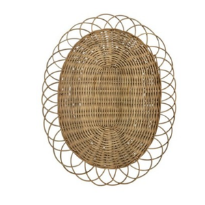 Zero Waste Rattan Placemat Hand-Woven <b>Round</b> <b>Table</b> <b>Mat</b> for Sustainable Dining Decor Natural Plant Fiber <b>Mat</b> - Product Image 1