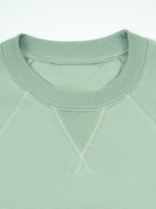 Pull en maille à col rond vert menthe pour homme, coupe classique, couleur unie, sweat-shirt décontracté, vêtement d'automne - Product Image 2