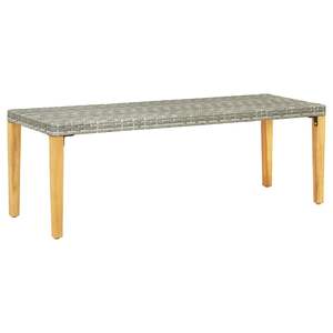 Banc de patio gris en rotin de 31.5 \" - Product Image 1