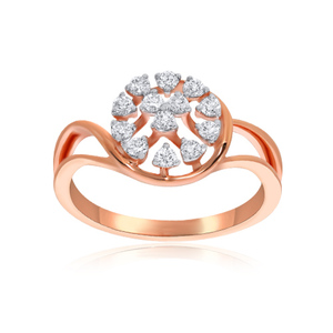 Bague de fiançailles de luxe en or 18 carats avec diamant de laboratoire taille ronde 0,25 carat, motif spirale, collection Dreamy Royal Sphere, bijoux fins - Product Image 2