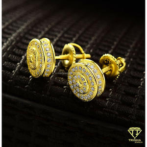 Pendientes de lujo con diamantes cultivados en laboratorio, plata de ley 925, estilo hip hop, brillantes, para hombre y mujer - Product Image 4