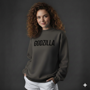 Sweat-shirt à col montant en polaire surdimensionné pour femmes, imprimé sur le devant, manches longues, écologique, hiver, automne - Product Image 4