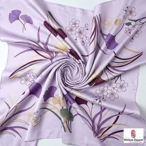 Custom Printed Short <b>Scarf</b> Fabric High Quality OEM ODM White Label Textile Manufacturer Fashion Accessories Export Supplier - Product Image 1