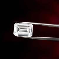 Émeraude de laboratoire taille émeraude 2.50-2.60, couleur D, clarté VVS2 VS1, certifiée IGI, modèle RI-341, pour la fabrication de bijoux, beauté rare, qualité supérieure