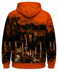 OEM Halloween <b>Orange</b> Hoodie Custom Logo Cotton <b>Fleece</b> Hoodie Streetwear Bulk Supplier - Product Image 2