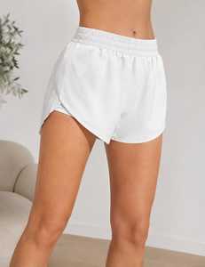 Shorts de sport athlétiques taille haute pour femmes, séchage rapide, légers, pour entraînement, gym, fitness, avec doublure intérieure OEM/ODM - Product Image 1