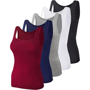 Fabricante OEM ODM de Camisetas Básicas sin Mangas para Mujer, de Algodón Suave, para Uso Diario Informal - Product Image 3