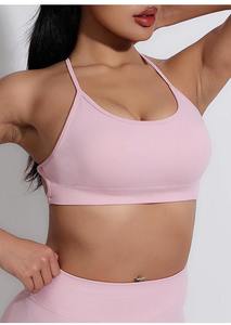 High-Impact Women's Cross Back Sports Bra for Intense Workouts Full Coverage with Breathable Feature and Front Logo - Product Image 2