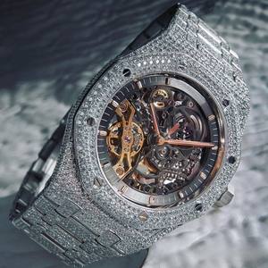 Nuevo Reloj Mecánico Automático de Lujo con Diamante Moissanite ETA VVS1, Correa de 16 mm, Unisex, Fabricante Indio - Product Image 1