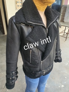 Chaqueta de Cuero con Forro de Piel de Oveja Reversible e Impermeable para Hombre, Talla Grande, con Cierre de Cremallera - Product Image 3