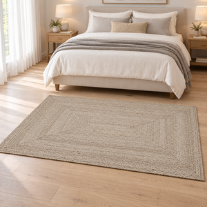 Custom Made Handwoven Natural Jute Eco-Friendly <b>Modern</b> Rectangular Braided Flatweave Area <b>Rug</b> for <b>Living</b> <b>Room</b> Bedroom Entryway - Product Image 2