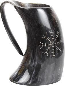 Genuine Buffalo Horn Drinking Mug Handcrafted Viking Horn Mug Natural Horn <b>Beer</b> Cup Medieval Tavern Mug Gift - Product Image 4