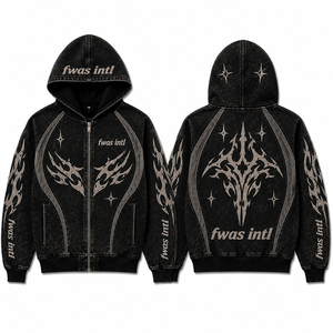 Conjuntos de Ropa para Hombre, Diseño de Lujo, Verano, Lavado Ácido, Sudadera con Cierre y Pantalones Cortos, Conjuntos Deportivos Personalizados al por Mayor - Product Image 3