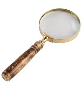 Loupe en laiton avec poignée artisanale, décoration de bureau vintage, loupe de lecture de style antique, cadeau - Product Image 2