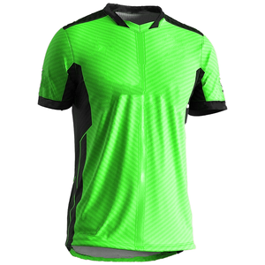 Maillot de football bleu à manches courtes pour homme, col montant, anti-humidité, respirant, ajusté, en maille polyester, vêtement de sport d'été - Product Image 2