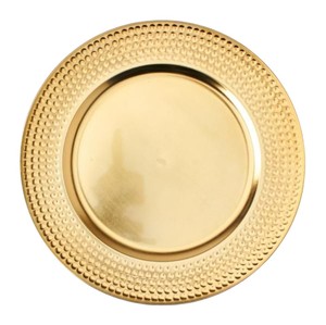 Assiette de présentation ronde en cuivre martelé, design moderne, pour la décoration de table de mariage, service élégant pour hôtels et restaurants - Product Image 6