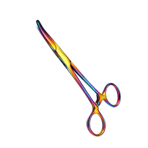 Pinces chirurgicales hémostatiques en acier inoxydable de haute qualité, courbées/droites, avec système de verrouillage à cliquet, 5 pouces - Product Image 2