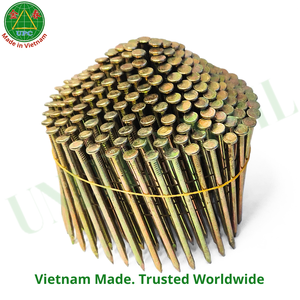 ตะปูเหล็กอุตสาหกรรมขนาด 2.5x50 มม. แบบม้วน หัวเรียบ/หัวเกลียว/หัววงแหวน หัวแบน/หัวลายตาราง ชุบสังกะสีเหลืองโครเมต สำหรับทำพาเลท - Product Image 5