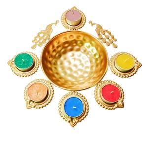 Nuevo Estilo de Cuenco Deepak Urli, Artículo Decorativo para Puja, Cuenco de Metal de Latón Duradero para el Hogar, Cuenco para Flores Flotantes en Agua para Uso en Interiores en Diwali - Product Image 4