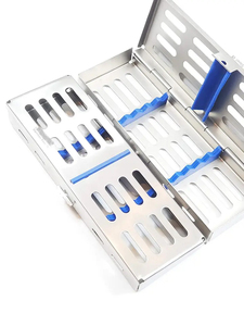 German Grade Stainless Steel Autoclave Tray for Dental Surgical Sterilization Double Decker Manual <b>Power</b> 8 Instruments Capacity - Product Image 5