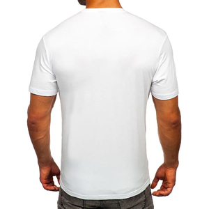 เสื้อยืดแขนสั้นสีขาวสำหรับผู้ชาย คอกลม ทรงโอเวอร์ไซส์ ผ้าฝ้ายถัก 100% พิมพ์ลายซิลค์สกรีน เป็นมิตรกับสิ่งแวดล้อม ระบายอากาศได้ดี - Product Image 4