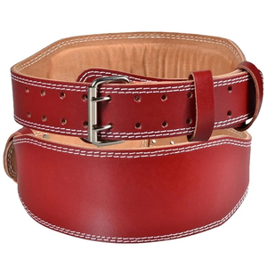 Brown Cowhide Weight Lifting <b>Belt</b> Adjustable Buckle Waist Support for Men Strength Training Fitness Gear - Product Image 6