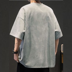 เสื้อยืดคอกลมทรงบ็อกซี่ผู้ชาย คุณภาพสูง เนื้อผ้าคอตตอน 100% หนัก 350 กรัม ทรงโอเวอร์ไซส์ ไหล่ตก แห้งเร็ว - Product Image 2