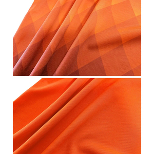 Conjunto de Uniforme de Fútbol Unisex, Degradado Naranja, Cuello en V, Manga Corta, Absorbe la Humedad, Ecológico, Transpirable, Poliéster, para Adultos - Product Image 4