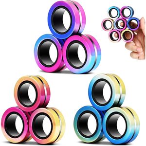 9 Pack Magnetic Fidget <b>Spinners</b> Toy Set Christmas Stocking Stuffers-Fidget <b>Rings</b> for Adults & Kids - Product Image 1