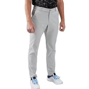 Pantalones Casuales de Corte Recto para Hombre, Color Gris Claro, Cintura Media, Cierre de Botones, Secado Rápido, Poliéster, con Bolsillos Laterales, para Verano - Product Image 1