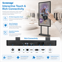 Affichage numérique publicitaire sur écran tactile OLED transparent pour intérieur, totem sur pied, affiche numérique pour la vente au détail, affiche numérique éducative