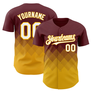 Maillots de baseball personnalisés haut de gamme très demandés, 100 % polyester, tissu respirant à séchage rapide, impression par sublimation - Product Image 1
