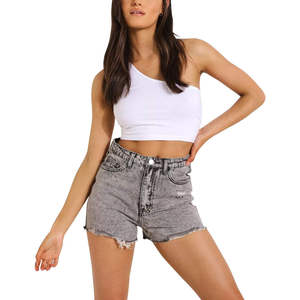 Summer Street Style Oxford Digital Printing Acid Washed <b>Knee</b> Length 100% Cotton Breathable Men's Casual Denim Shorts - Product Image 2