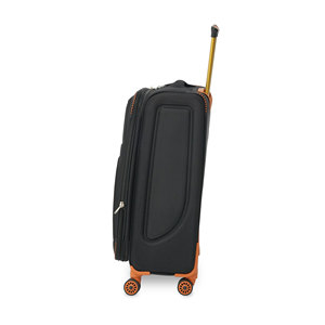 Polyester Luggage Set 3-Piece Black <b>with</b> 4 <b>Wheels</b> Fixed Casters Soft Handle Zipper Closure Lightweight Modern Design Unisex <b>Lock</b> - Product Image 2