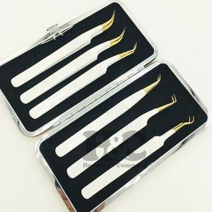 Pinzas duraderas, juegos de pinzas para extensión de pestañas, fabricación OEM, pinzas para pestañas de acero inoxidable, etiqueta privada personalizada, logotipo de visón - Product Image 6
