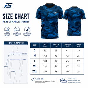 Men's Custom Blue Camo Gym T-Shirt Quick Dry Performance Fitness Short Sleeve Compression Top Breathable Athletic Workout <b>Tee</b> - Product Image 6
