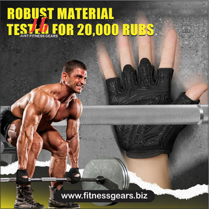 Gants de musculation demi-doigts avec sangle de poignet réglable, légers, séchage rapide, pour le sport et le cyclisme - Product Image 4
